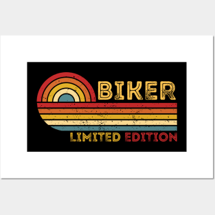 Biker Limited Edition Vintage Retro - Gift Ideas For Bikers Posters and Art